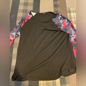 Pink camo long sleeve shirt